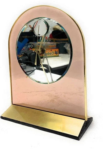 Vintage Mirror Clock Mid Century Modern Cover