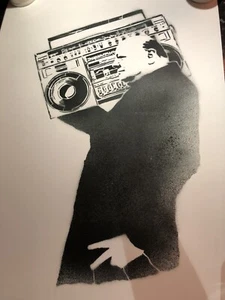 Lewis Bannister "Chur'chill" Signed Edition - Banksy Style Schablone Streetart - Bild 1 von 8