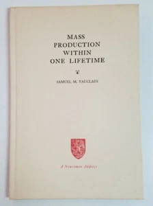 1937 Mass Production Newcomen Society Address Samuel Vauclain Baldwin Locomotive - Picture 1 of 12