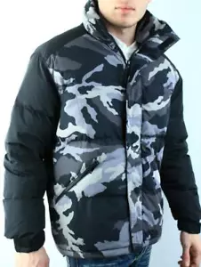 Armani Exchange A|X Mens Camo Down Puffer Padded Coat Logo NWT $280 - Picture 1 of 5