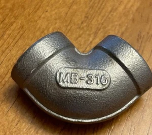 1/4" T-316 Stainless Steel  Threaded 90 Degree Elbow NEW OPEN BOX FAST SHIPPING - Picture 1 of 2