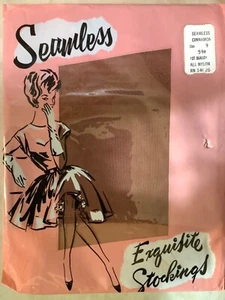 Vintage Netzstrümpfe 3 Paar Lot Zimt Nylon Lolene Rockabilly Seamless 9 - Bild 1 von 4