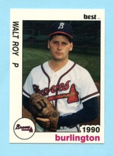 1990 Minor League Cards  #14 Walt Roy - Burlington Braves