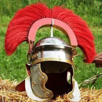 Casco Centurión Imperial Romano con Pluma Roja Foto 1 de 4