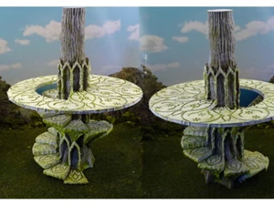 Elven Treehouse Terrain Scenery -Single- LOTR 40k Legion Tabletop Miniatures RPG - Picture 1 of 3