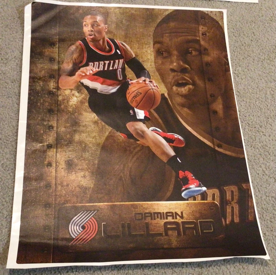 Damian Lillard Mural 16.5”x21” Fathead Portland Trail Blazers Vinyl Wall Decal - Image 1 of 1