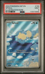 Pokémon TCG Surging Sparks Spheal 199/191 Illustration Rare Card - PSA 9 - Picture 1 of 2