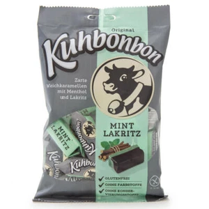 Bonbons De Vache Menthe Réglisse Individuellement Enveloppés Doux Caramels 200G - Bild 1 von 1