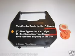Combo Deal Nakajima AX-225 Typewriter Ribbons + Correction Spool Free Shipping - Picture 1 of 1