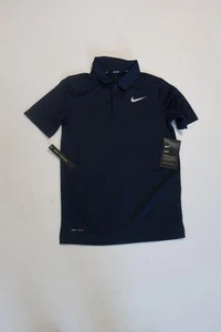 NWT Boys Nike Golf Navy Blue Short Sleeve Polo S - Picture 1 of 5
