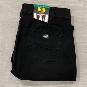 CAT Caterpillar Utility Work Pants Mens 38 x 34 Black Flex Waistband Cell Pocket - Bild 1 von 16