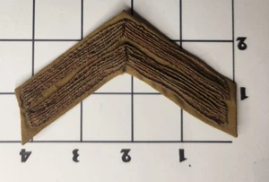 Corporal Patch Embroidered Vintage Sew On 2 Stripes TAN Military Rank - Picture 1 of 1