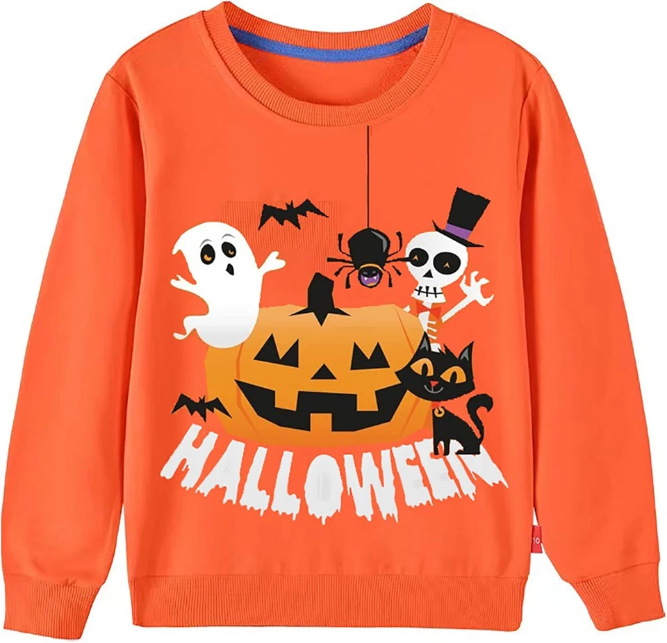 Kids Christmas Jumpers 1-7 Years Boys Girls Xmas Sweatshirts Jumper Toddler Sant - Immagine 1 di 4