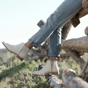 Botas chelsea clásicas mujer nisolo hueso nuevas con defecto venta boho - Imagen 1 de 11