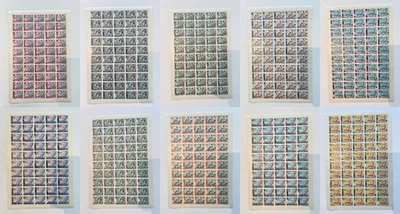 AJMAN-MNH Complete Sheets, "Ajman 1965 Olympic Sports" SC# 31-40 (AJM31-40_02) - Image 1 of 4