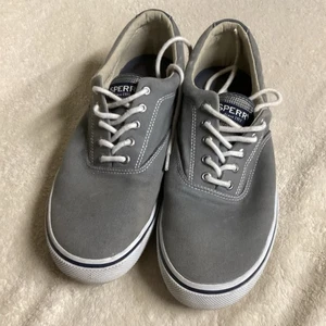 SPERRY TOP-SIDER GREY "HALYARD" (1772706) Boat Dock Shoes Sz12 “DISTRESSED “READ - Picture 1 of 13