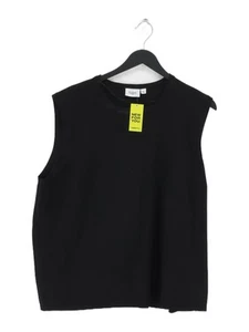 Saint Tropez Women's Jumper XXL Black Viscose with Polyamide Crew Neck Vest - Picture 1 of 6