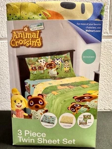 Animal Crossing Soft Microfiber 3 Piece Twin Bedding Sheet Set New Horizons - Picture 1 of 1
