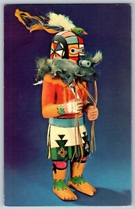 Poupée Hopi Kachina - Façonnée à partir de bois flotté - Carte postale vintage - Non postée
