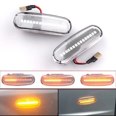 Luz de señalización lateral LED dinámica transparente para Fiat Grande Punto 2005 2006 2007-2019 Foto 1 de 4