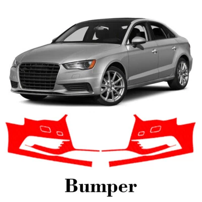 Front bumper PreCut PPF Paint Protection Film For Audi A3 2014-2016 - Image 1 of 4