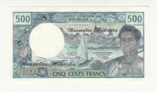 New Hebrides 500 francs 1970 AUNC/UNC p19a @ low start