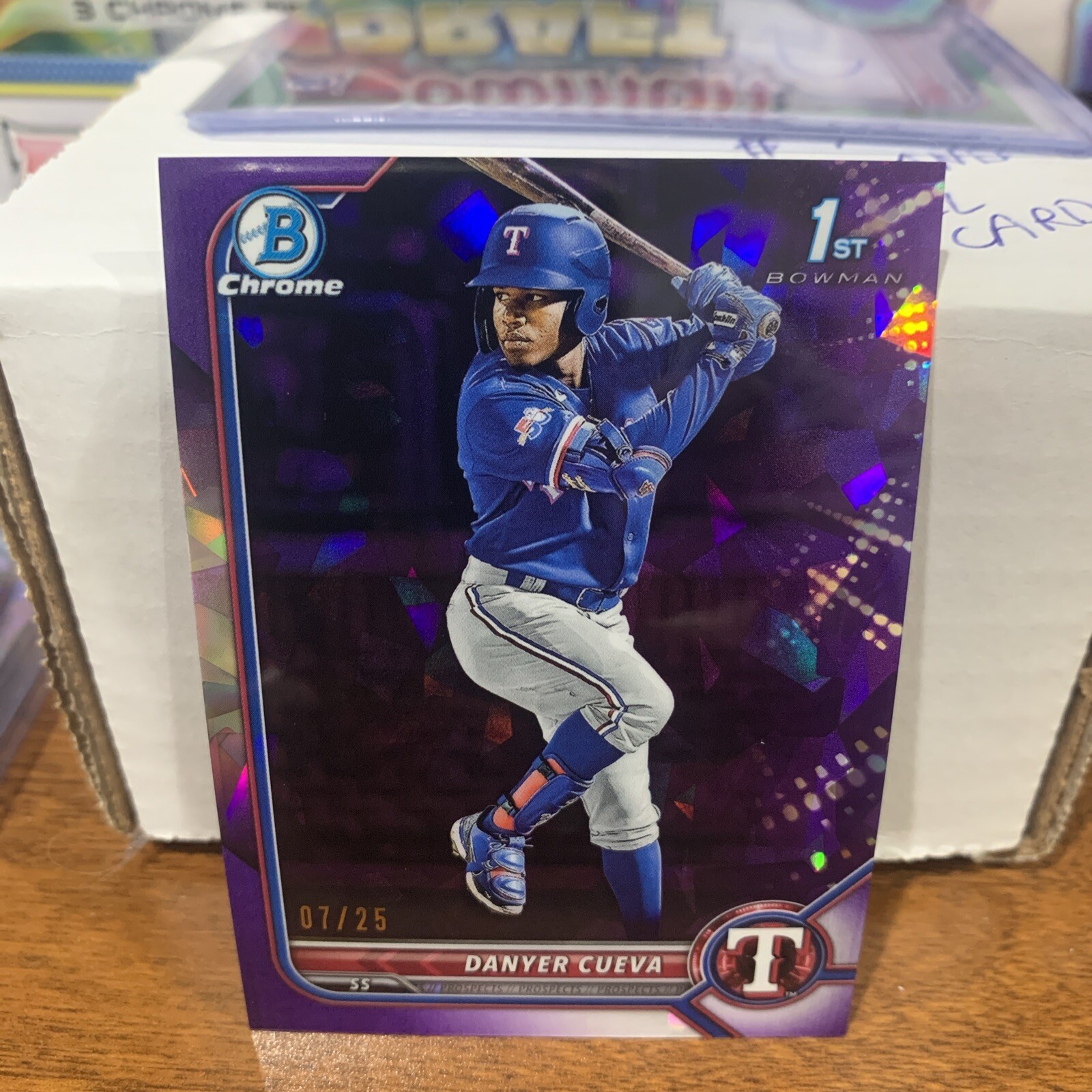 2022 Bowman Chrome Sapphire Danyer Cueva #BCP-173 Purple Cracked Ice 07/25