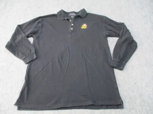East Carolina Pirates Polo Shirt Mens Large Black Long Sleeve Football ECU - Picture 1 of 8