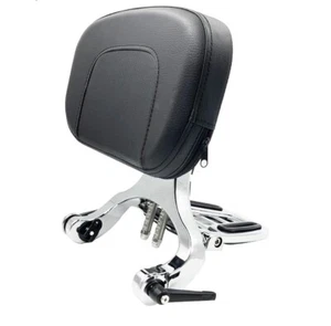 M Maintenanse Adjustable Sissy Bar Backrest With Folding Luggage Rack For Har... - Picture 1 of 6