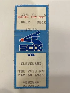 1985 Chicago White Sox Ticket Stub. Privatsammlung. Carlton Fisk, Tom Seaver - Bild 1 von 2