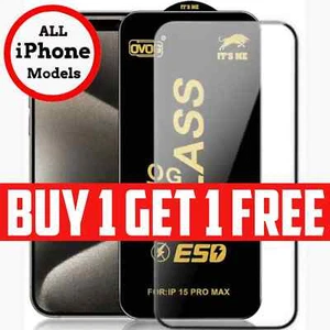 Gorilla Tempered Glass Screen Protector for iPhone 15 14 13 12 11 XR Pro Max - Picture 1 of 9