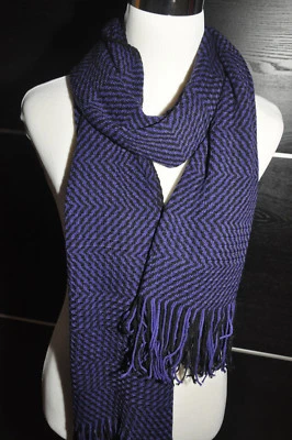 AUTÉNTICO NUEVO $200 MISSONI Tejido Mezcla de Lana Púrpura Bufanda Chal Envoltura 18"X80" Foto 1 de 4