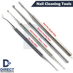 4Pcs Set Chiropody Podiatry Tool Beauty Ingrown Toenail Lifter Nail File Curette - Picture 1 of 5