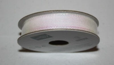 Stampin Up Retired WHITE IRIDESCENT RIBBON 10 yards 1/2" NEW RARE HTF - Image 1 of 3