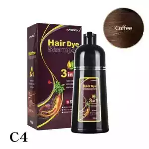 Meidu 3-in-1 Hair Dye Ginger Shampoo Shine Moisturizing Hair Color 500ML-Coffee - Picture 1 of 5