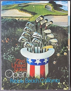 1972 US Open Golf Championship Program 1st Major Tournament Pebble Beach History - Picture 1 of 5