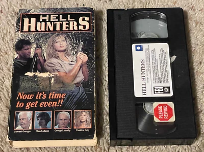 Hell Hunters VHS rare 1987 action Candice Daly Maud Adams George Lazenby - Image 1 of 2