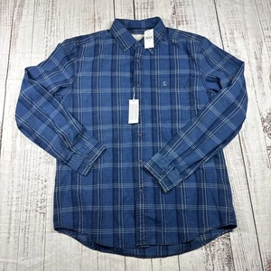 NWT AMERICAN EAGLE SUPER SOFT BUTTON SHIRT MEN'S SIZE M PLAID LONG SLEEVE - Picture 1 of 14