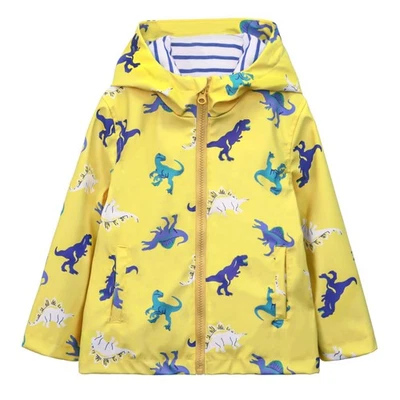 Chaqueta Impermeable Niños Niños y Niñas Impermeable Ligero Dinosaurio Con Capucha Zi... Foto 1 de 4