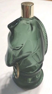 Anello naso testa di cavallo bottiglia (vuota) Avon Colonia da collezione - vetro verde trasparente - Foto 1 di 3