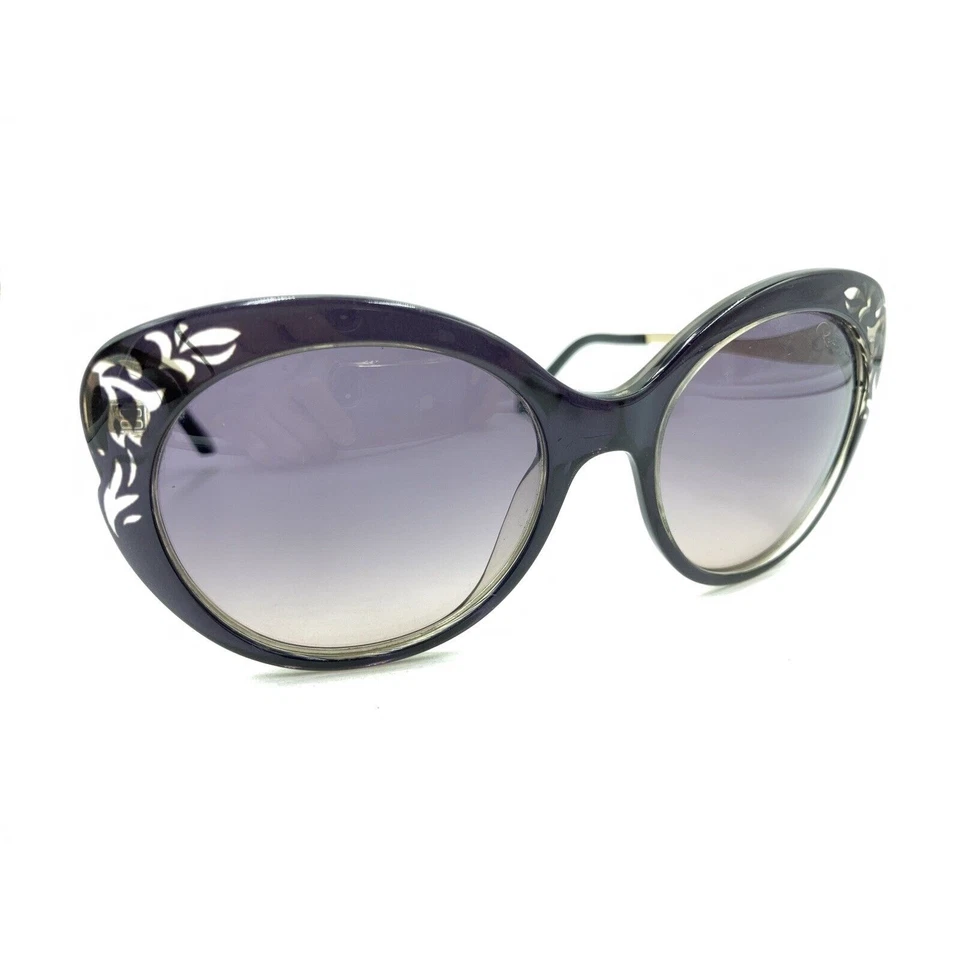 Roberto Cavalli Homam 900S 01B Black Gold Sunglasses Brown Lens 55-18 135 Italy - Image 1 of 4