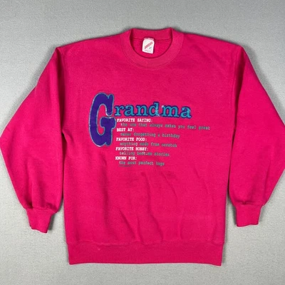 Sudadera De Colección Abuela Se Ajusta a Pequeña Años 90 Jerzees Envejecida Hecha en EE. UU. Foto 1 de 4
