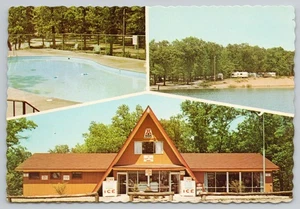 1974 KOA Lake Holiday Campgrounds Roadside Roselawn Indiana 4 x 6 postfrische Postkarte - Bild 1 von 2