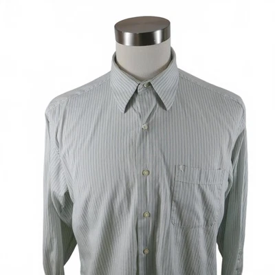 Camisa de vestir Tommy Bahama para hombre de algodón con botones verde pálido a rayas 16,5 34/35 Foto 1 de 4