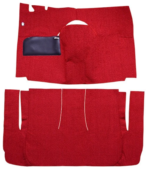 Alfombra Ford Club 1958 - bucle | 2 puertas, techo rígido, asientos estándar, corte y cosido Foto 1 de 4