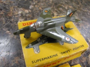 Vintage Dinky Toys n. 734 Supermarine Swift Fighter con scatola -Meccano Ltd- Inghilterra - Foto 1 di 8