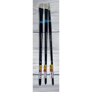 Princeton Aspen Pinsel Ölpinsel 3er Set rund flach Winkel hell Neu mit Etikett - Bild 1 von 3