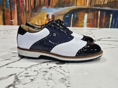 Zapatos de golf FootJoy Premiere Series Wilcox talla 11 para hombre 54323 blanco marino nuevos Foto 1 de 4