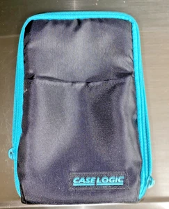 Case Logic Vintage CD Teal & Gray Zipper Travel Case - Picture 1 of 8