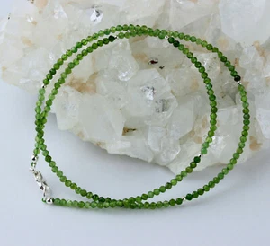 Tourmaline Green Necklace Precious Stone Color Gradient Verdelith 17 7/8in - Picture 1 of 3